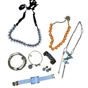 J Crew Stella & Dot Loft Alex & Ani Anne Klein Large Jewelry Lot Necklace‎ Watch